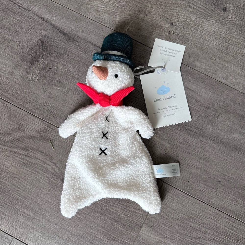 Cloud Island Festive Snowman Plush with Red Scarf